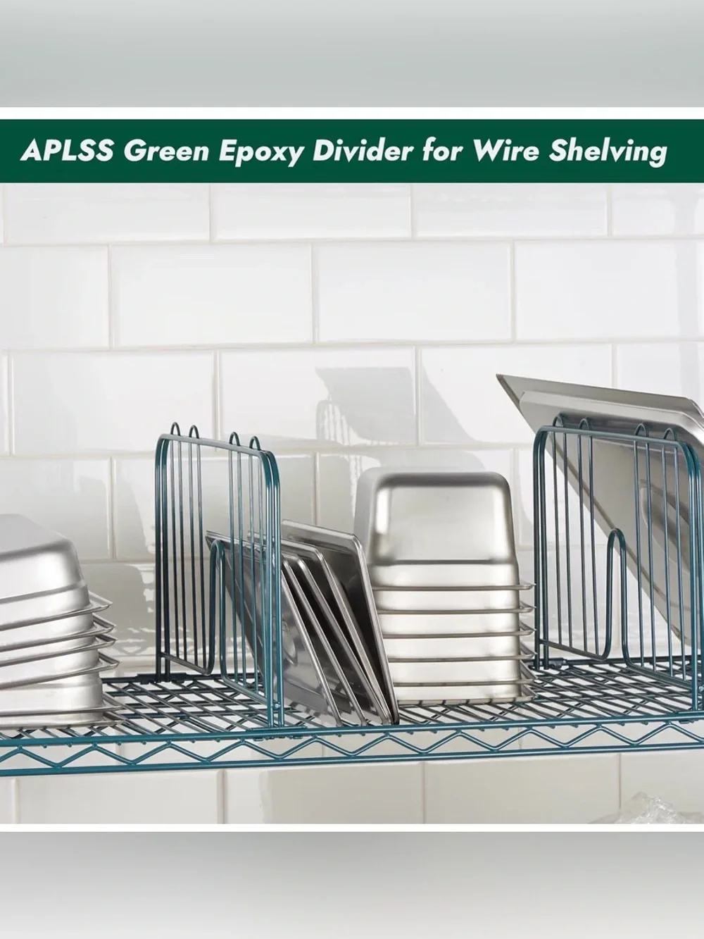 New - APLSS 24” wire shelf dividers (set of 4)